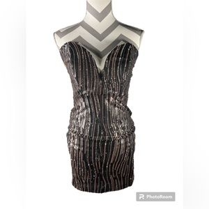 New Years Black Mini Dress